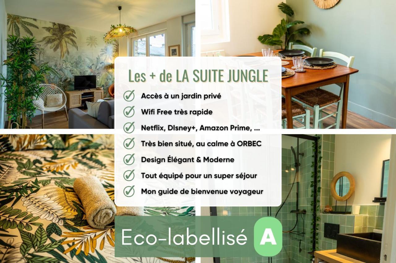 Suite Jungle - Jardin, Netflix Et Parking - Le Manoir Aux Pommes Orbec Exterior photo